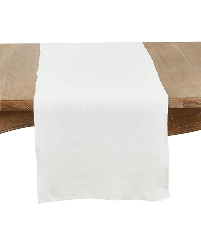 Saro Lifestyle Stonewashed Overlock Edge Table Runner