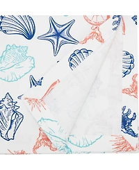 Saro Lifestyle Ocean Breeze Sea Shells Table Runner, 14" x 72"