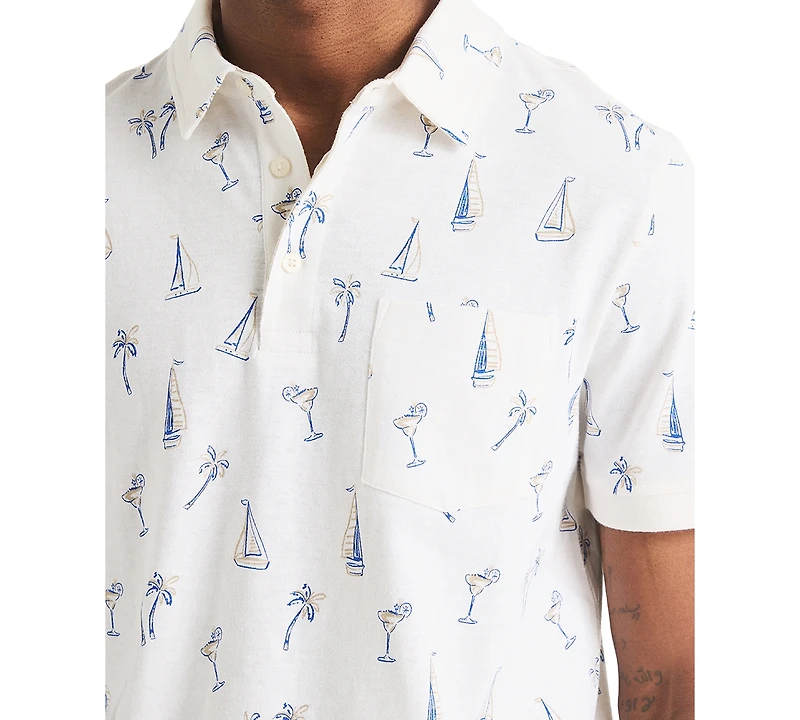 Nautica Men's Classic-Fit Sailboat Graphic Polo Shirt