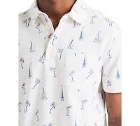 Nautica Men's Classic-Fit Sailboat Graphic Polo Shirt