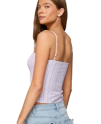 Edikted Women's Leela Scrunch Striped Tank Top