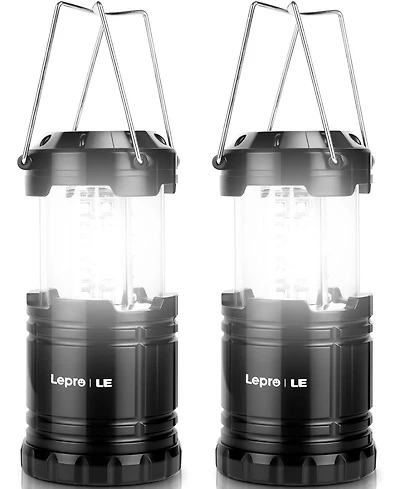 Lepro Led Camping Lanterns Battery Powered, Collapsible, IPX4 Water Resistant, Outdoor Portable Lights for Emergency, Hurricane