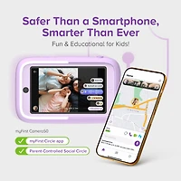 myFirst Camera 50 (Purple) New Ai Editor Camera for Kids, 20MP Photos 1080P Video, Front & Selfie Lens, Birthday Gifts for Boys & Girls Ages 4-15 Port