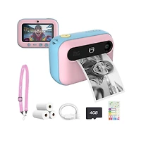 New myFirst Camera Insta 20 (Cotton Candy) Kids Instant Print Digital with 16MP Photo, 1080P Video, Selfie Lens, Thermal Ink-Free Printing, Sup