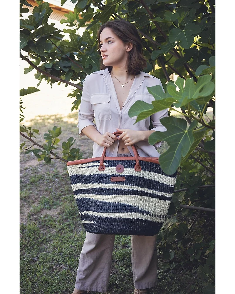 Balance Art Handmade Sisal Straw Basket Tote Bag