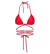 Lscn by Lascana Women's Shimmer Strappy Triangle Bikini Swimsuit Top Bra Sizing