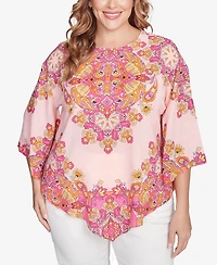 Ruby Rd. Plus Floral Medallion Tunic Top