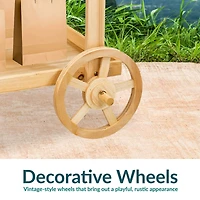 Country Market Flower Cart Display Stand - 49.25” H