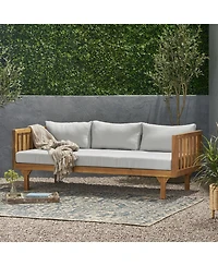 Streamdale Stunning Acacia Wood Daybed with Water-Resistant Cushions