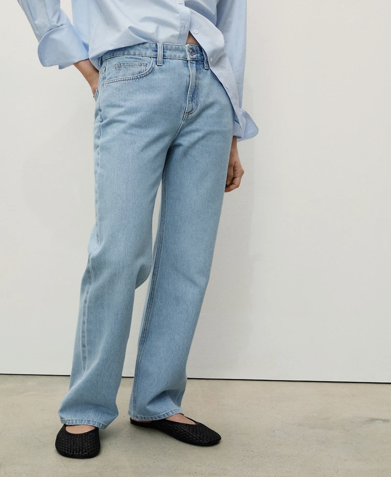 Mango Women's Matilda Medium-Rise Straight-Fit Jeans
