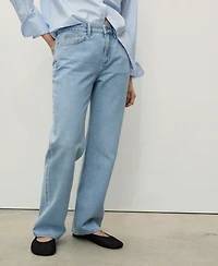Mango Women's Matilda Medium-Rise Straight-Fit Jeans