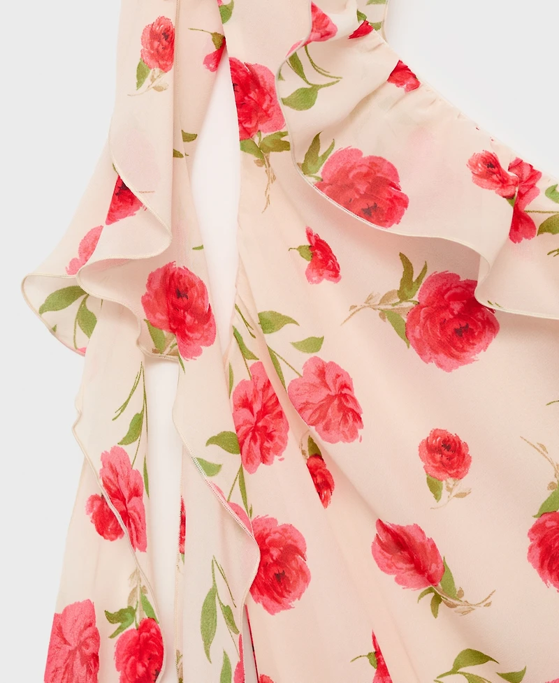 Mango Women's Floral Ruffled Dress