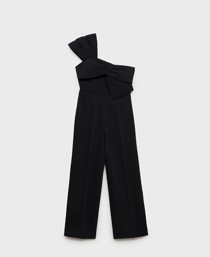 Mango Women's Draped Neckline Long Jumpsuit