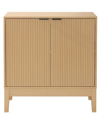Best Choice Products 2-Door Reeded Storage Cabinet w/ Soft-Close Doors, Multipurpose Accent Furniture