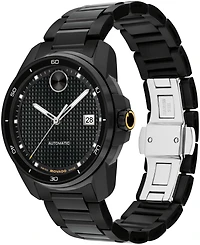 Movado Men's Bold Verso Swiss Automatic Ionic Plated Black Steel Watch, 41mm