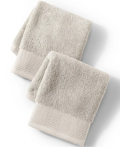 Lands' End Turkish Luxe 2-Piece Washcloth Set