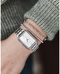 Vincero Women's The Chain Link Bracelet – Silver Plated Stainless Steel, 7"