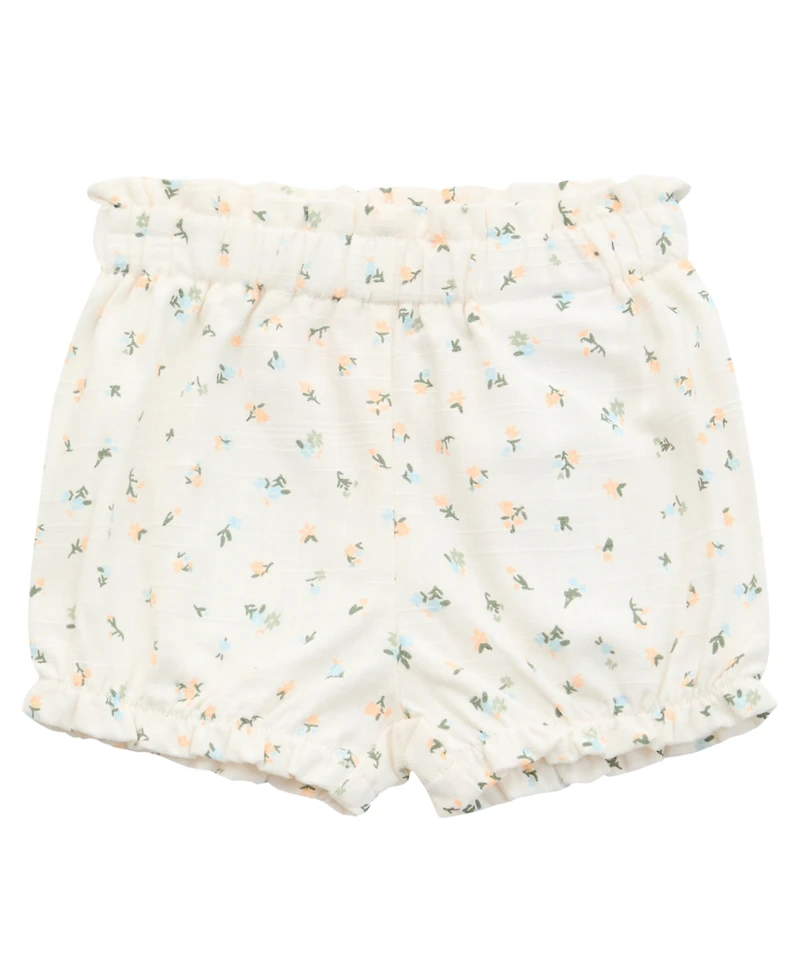 Guess Baby Girls 3-Piece Short Sleeve T-Shirt, Shorts, and Bucket Hat Set