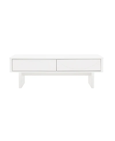 Manhattan Comfort 47.2" Wood Ella Modern 2-Full Extension Drawer Coffee Table