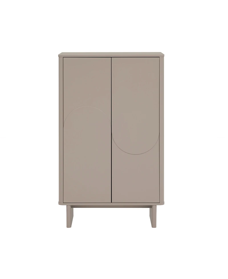 Manhattan Comfort Ella 51.4" Modern 3-Shelf Accent Cabinet