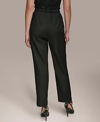 Donna Karan New York Women's Linen-Blend Paperbag-Waist Pants