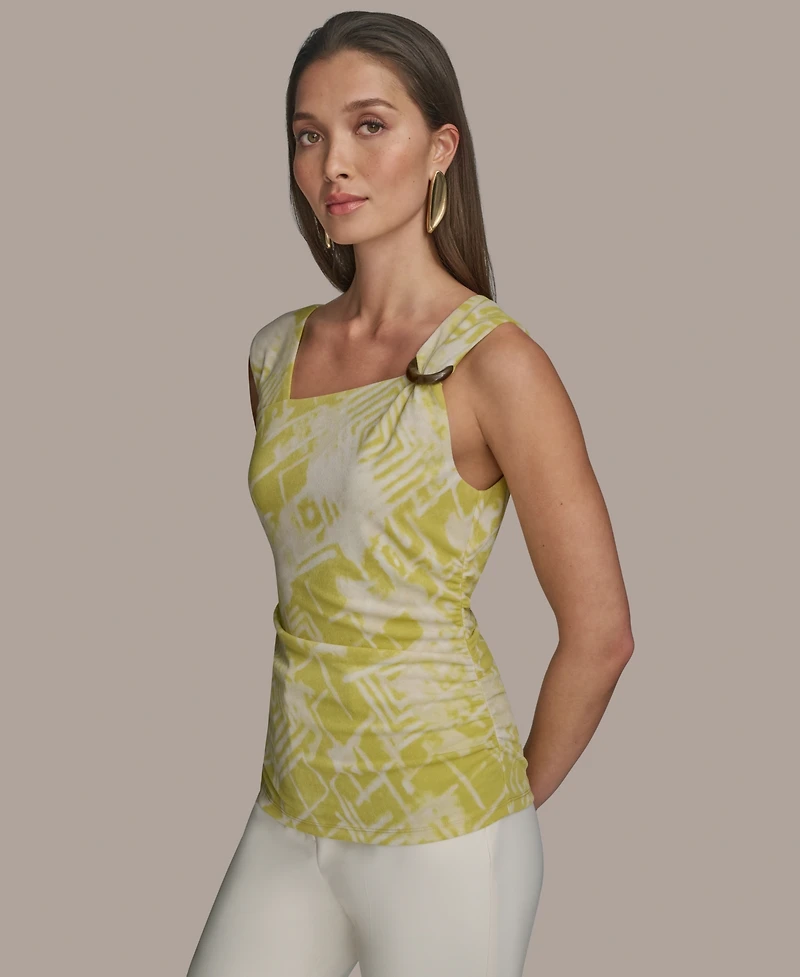 Donna Karan New York Women's Sleeveless Printed Knit Top
