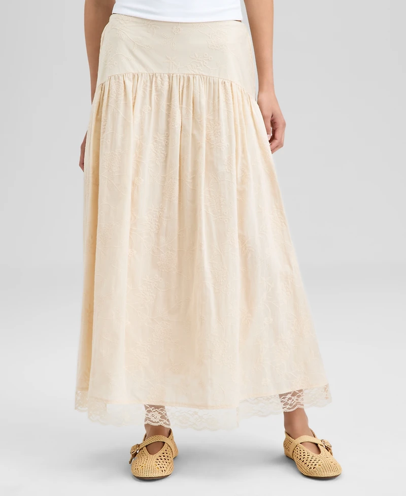 And Now This Women's Drop-Yoke Embroidered Maxi Skirt, Exclusively at Macy's