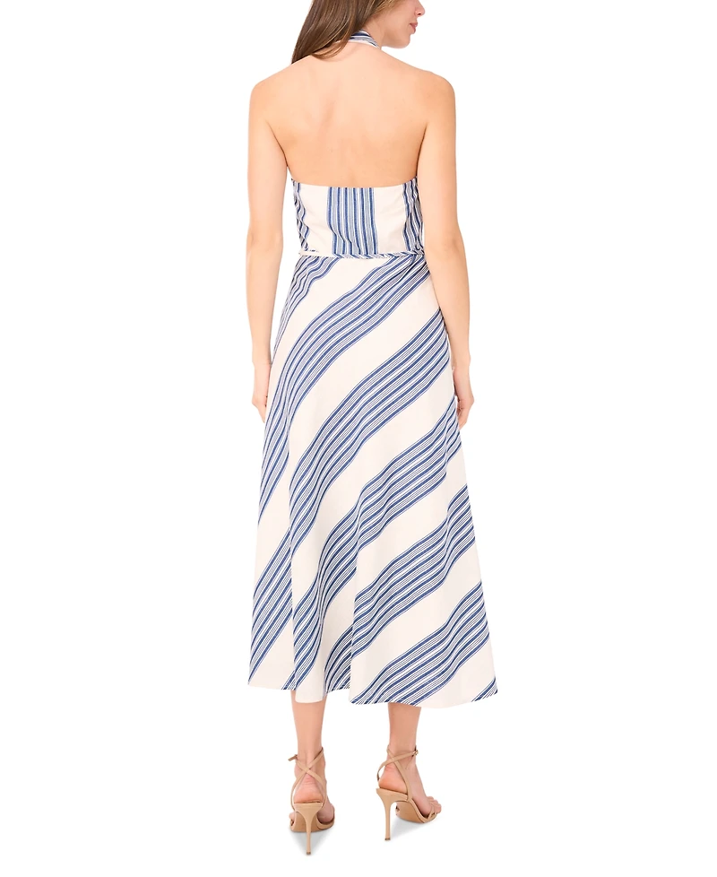 1.state Women's Halter-Neck Sleeveless Maxi Dress