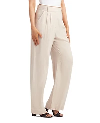 Bcx Juniors' Pleat-Front Mid-Rise Wide-Leg Pants