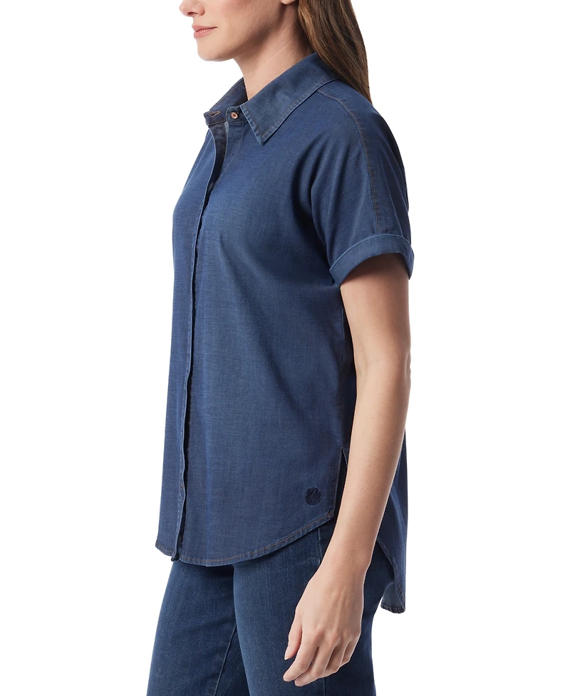 Gloria Vanderbilt Petite Daisy Short-Sleeve Shirt