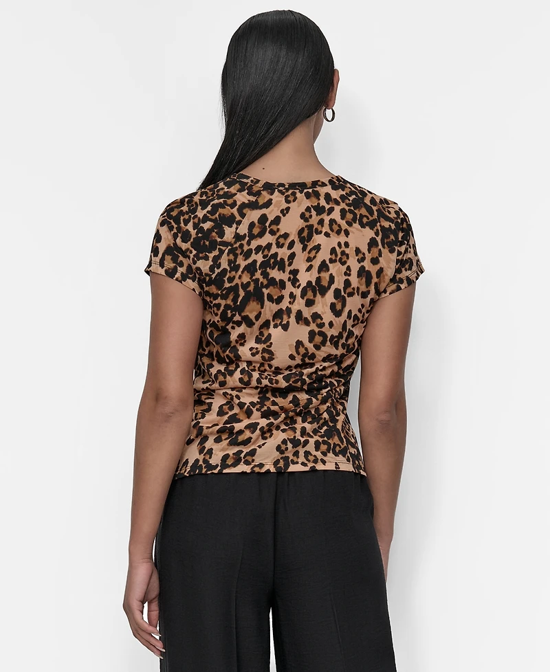 Dkny Women's Cheetah-Print Top