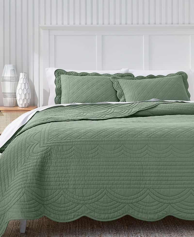 Charter Club Bailey Scallop 3-Pc. Quilt Set, Full/Queen, Exclusively at Macy's