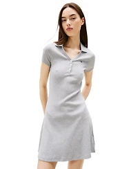 Tommy Jeans Women's Fit & Flare Ribbed Polo Dress