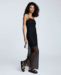 Kenneth Cole Women's Fishnet Maxi Slip Dress
