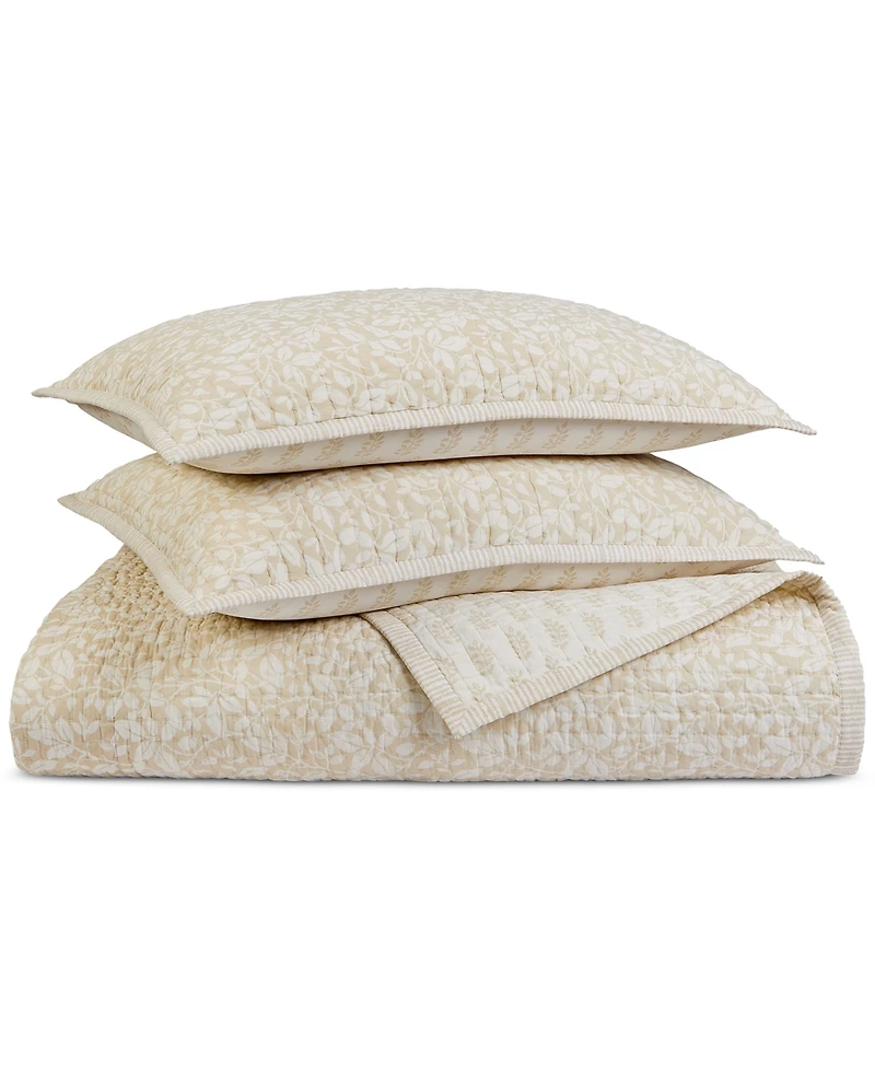 Charter Club Leaf Silhouette 3-Pc. Quilt Set, Full/Queen, Exclusively at Macy's