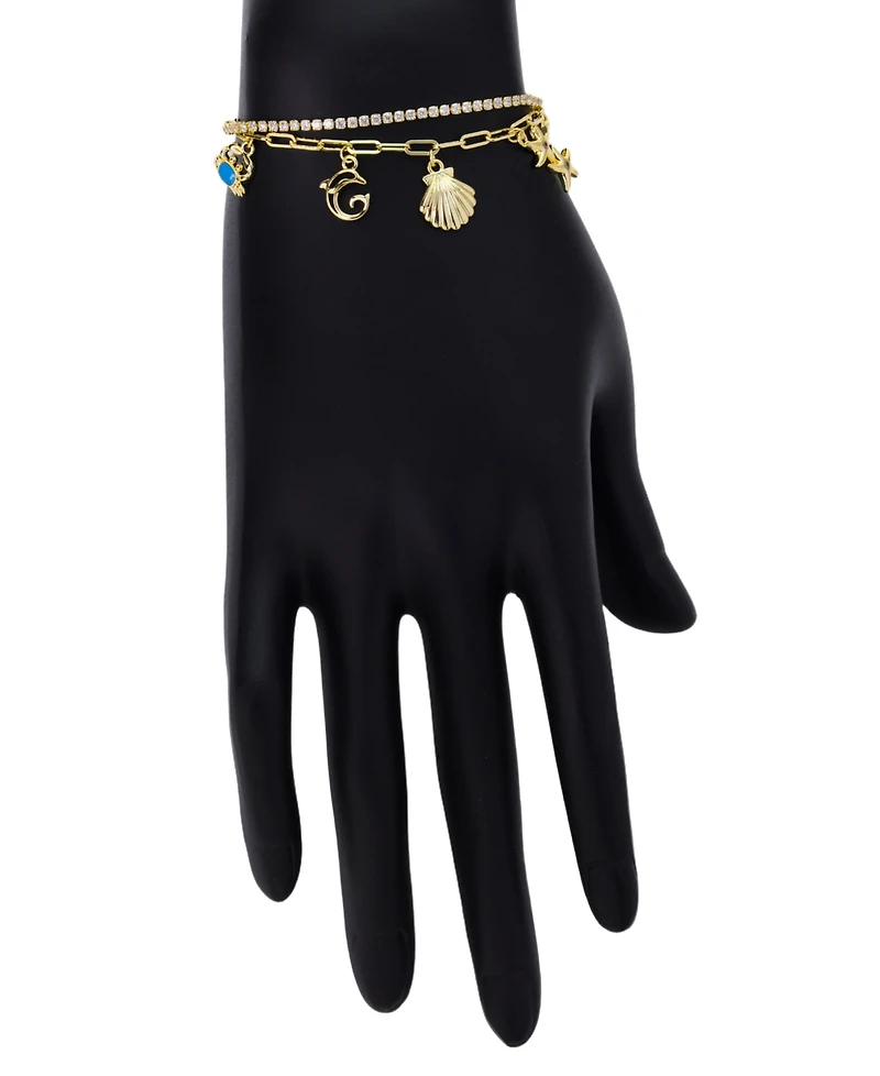 Unwritten Cubic Zirconia Sea Life Bolo Bracelet