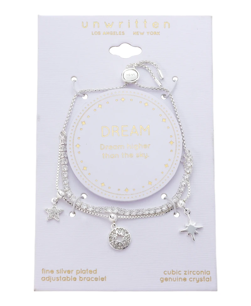 Unwritten Cubic Zirconia and Crystal Celestial Bolo Bracelet