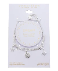 Unwritten Cubic Zirconia and Crystal Celestial Bolo Bracelet