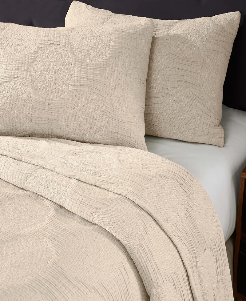 Superior Tanta Crinkle Woven 3-Pc. Coverlet Set