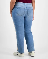 And Now This Trendy Plus High-Rise Embroidered Jeans, Exclusively at Macy's