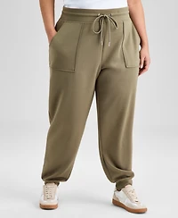 And Now This Trendy Plus Scuba-Knit Jogger Pants, Exclusively at Macy's