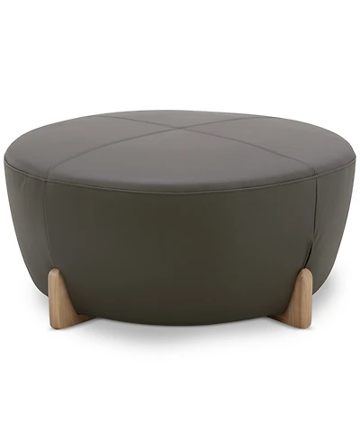 Nierling Leather Ottoman, Exclusively at Macy's