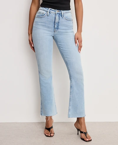 Good American Women's Good Standard Kick-Flare Jeans