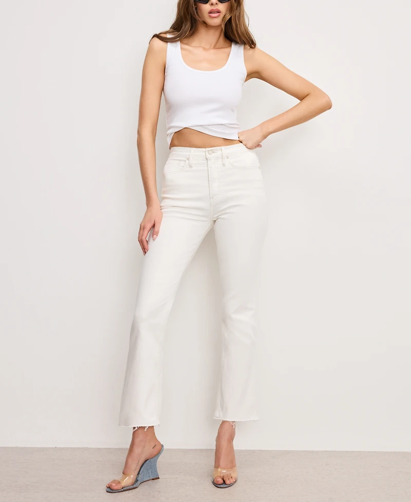 Good American Women's Standard Kick-Flare Jeans