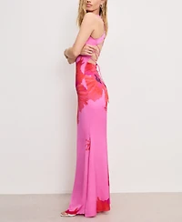 Good American Women's Satin Lace-Up Maxi Dress