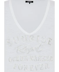 Olsen Women's Placement Puff Print T-Shirt