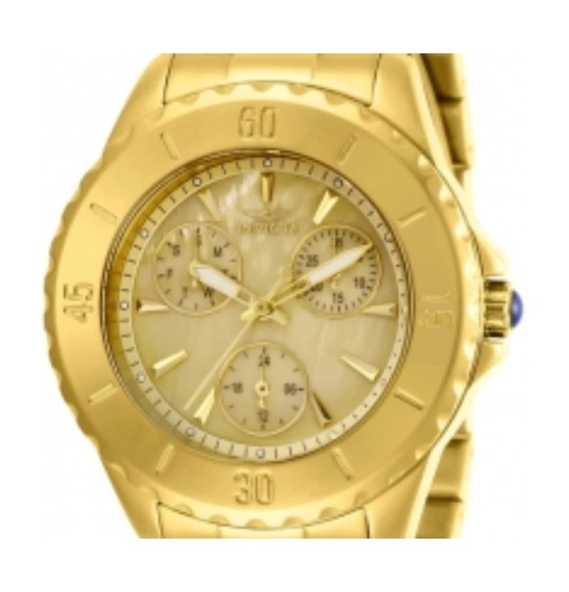 Invicta Women's 29107 Angel Quartz 3 Hand Gold Dial Watch