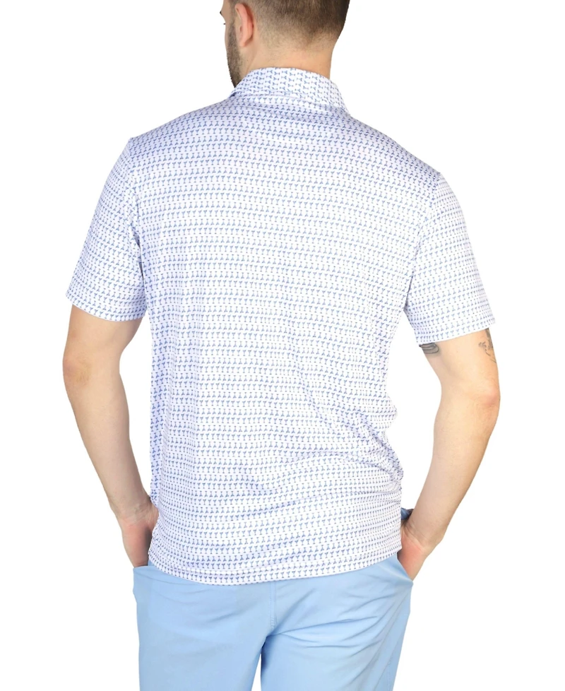 Tailorbyrd Men's White Martini Performance Polo Shirt by