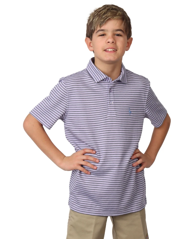 TailorByrd Boys Striped Yarn Dye Modal Polo