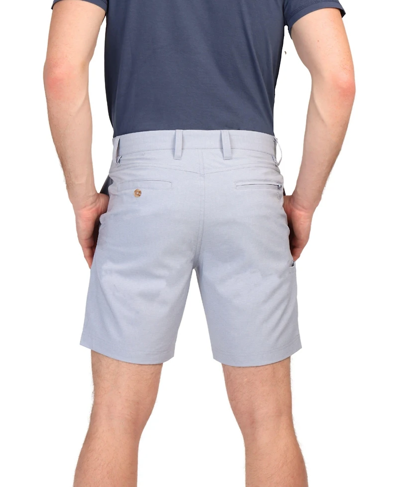 Tailorbyrd Men's Grid Melange Performance Shorts